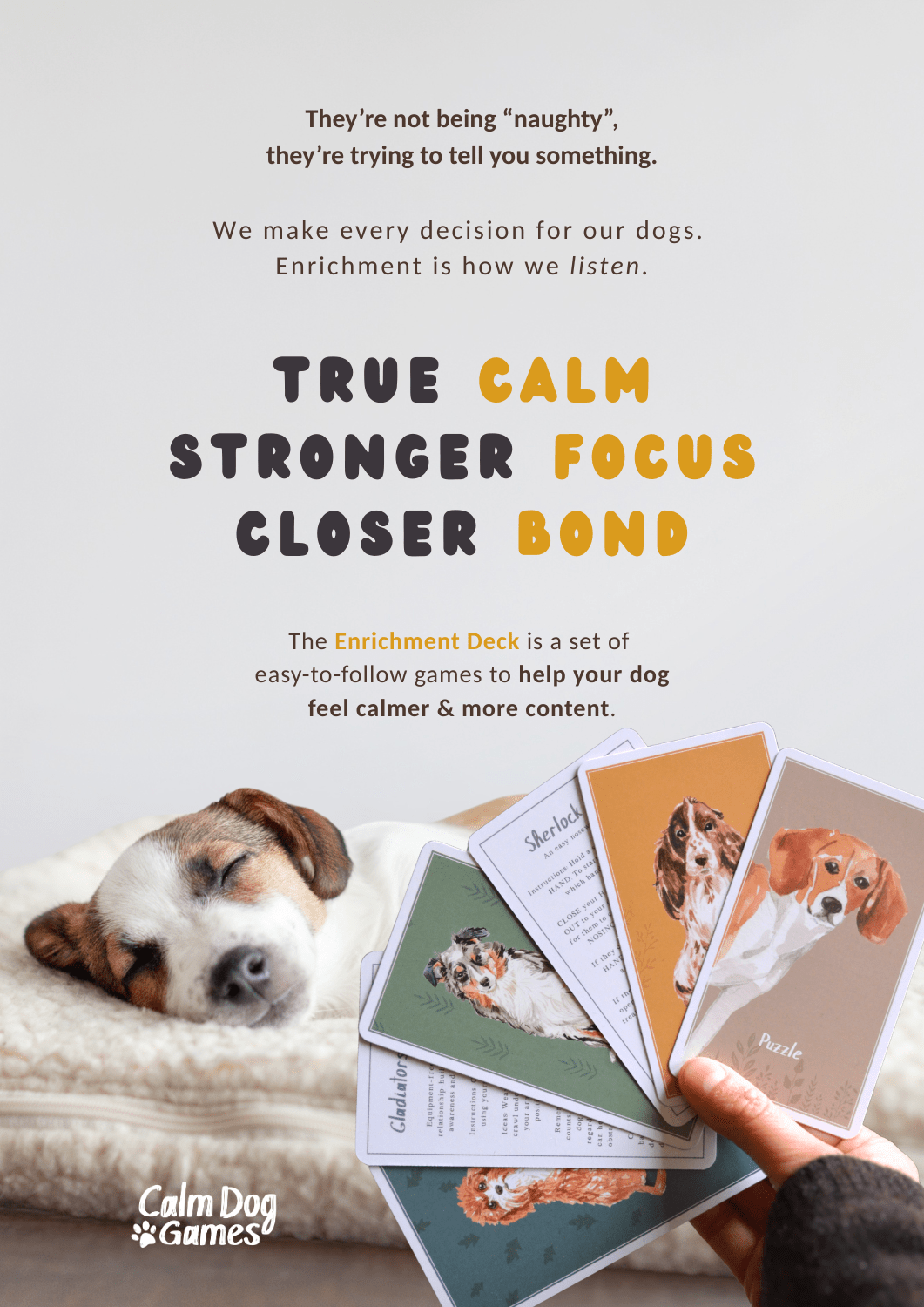 Enrichment Deck (Brain Games for Dogs) - Updated ✨ - Calm Dog Games